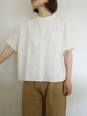 ヤンマ産業 会津木綿スタンドカラーシャツ OW丈5㎝+