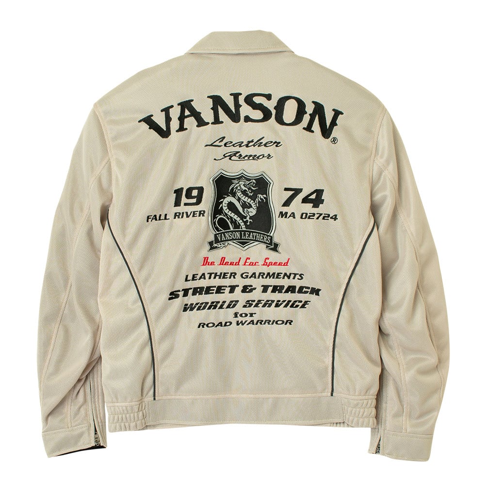 VSE26103S メッシュスウィングトップジャケット | vansonleathers