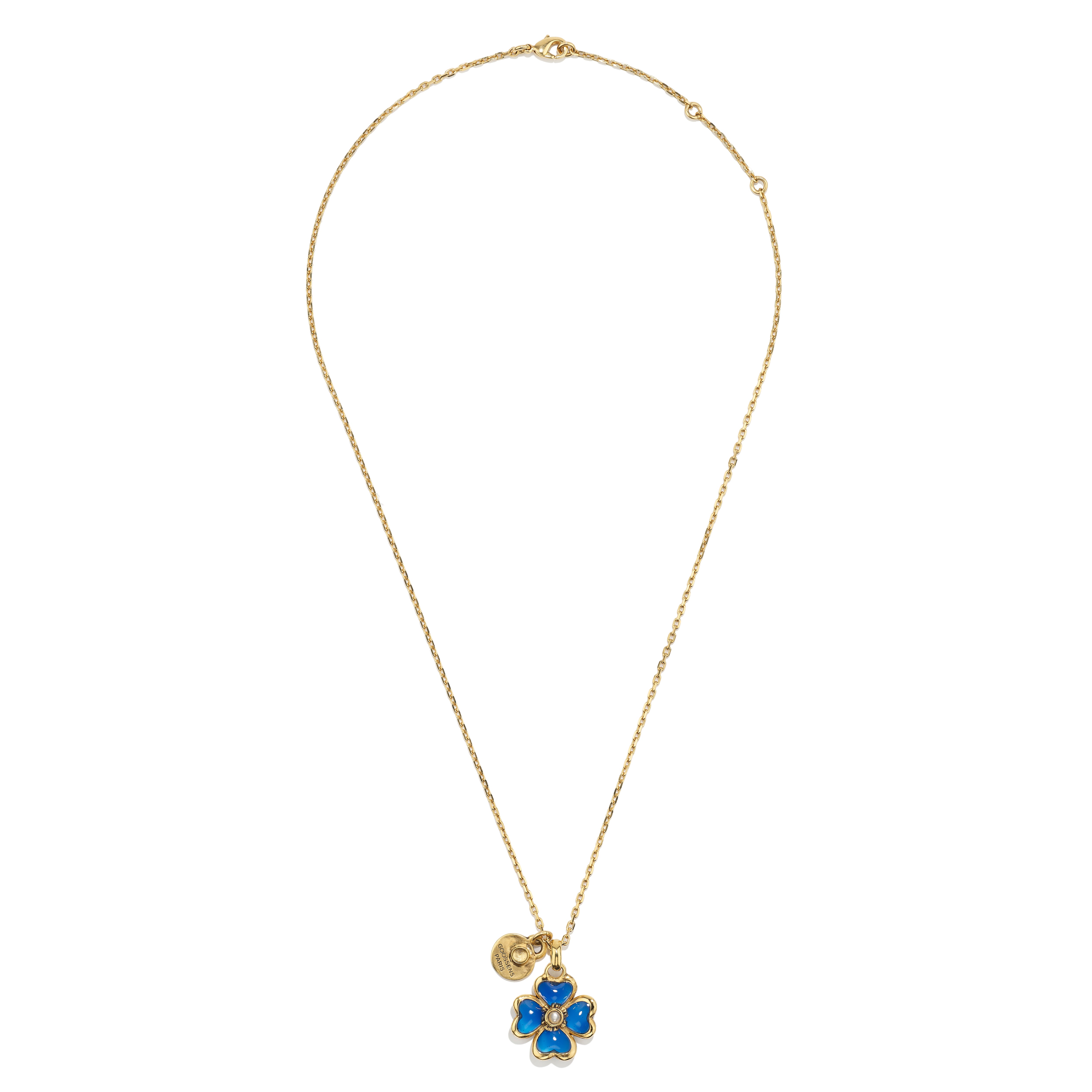 GOOSENS paris Talisman Clover Pendant OCEAN BLUE