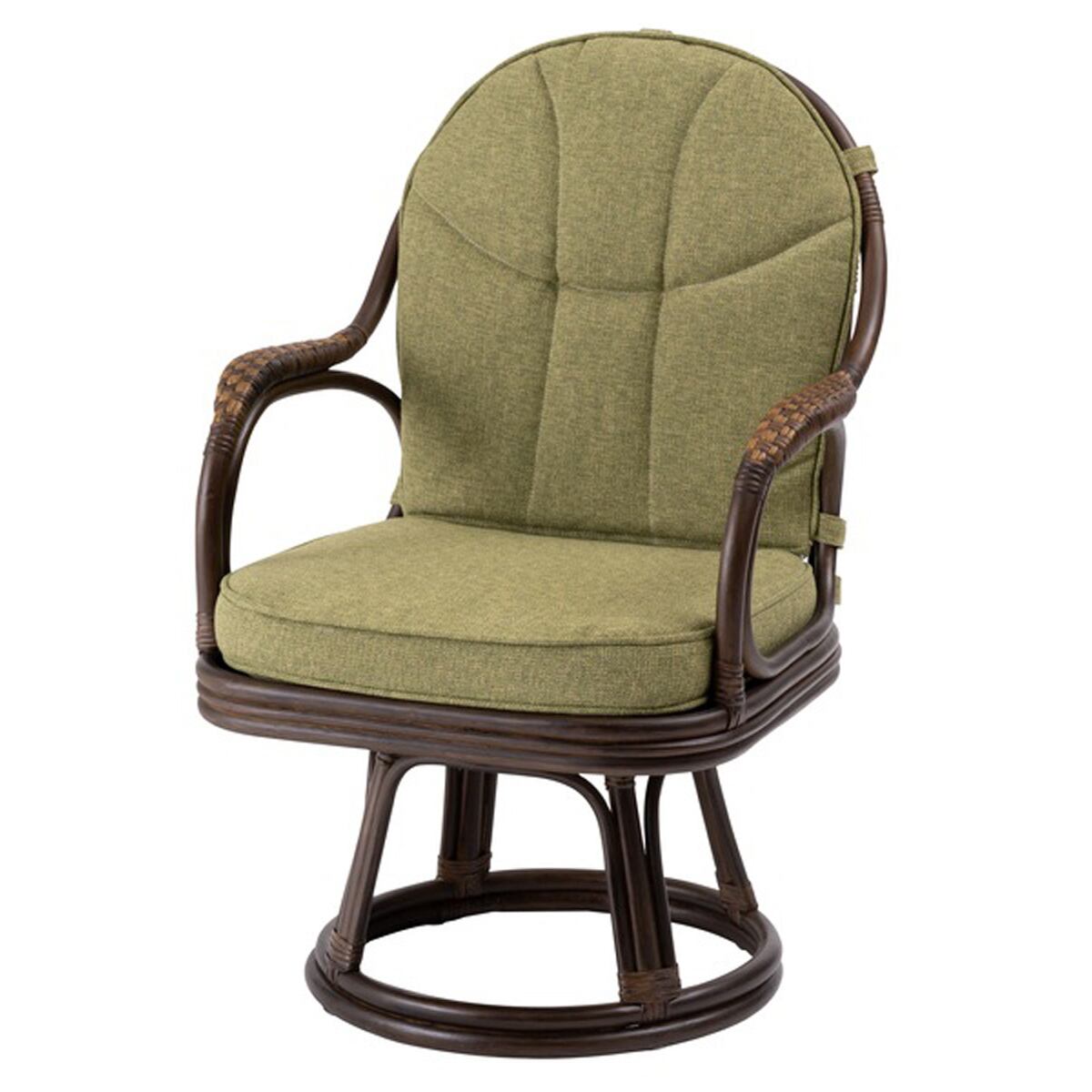 ラタン回転チェア ラタン ラッカー塗装 ポリプロピレン ポリエステル