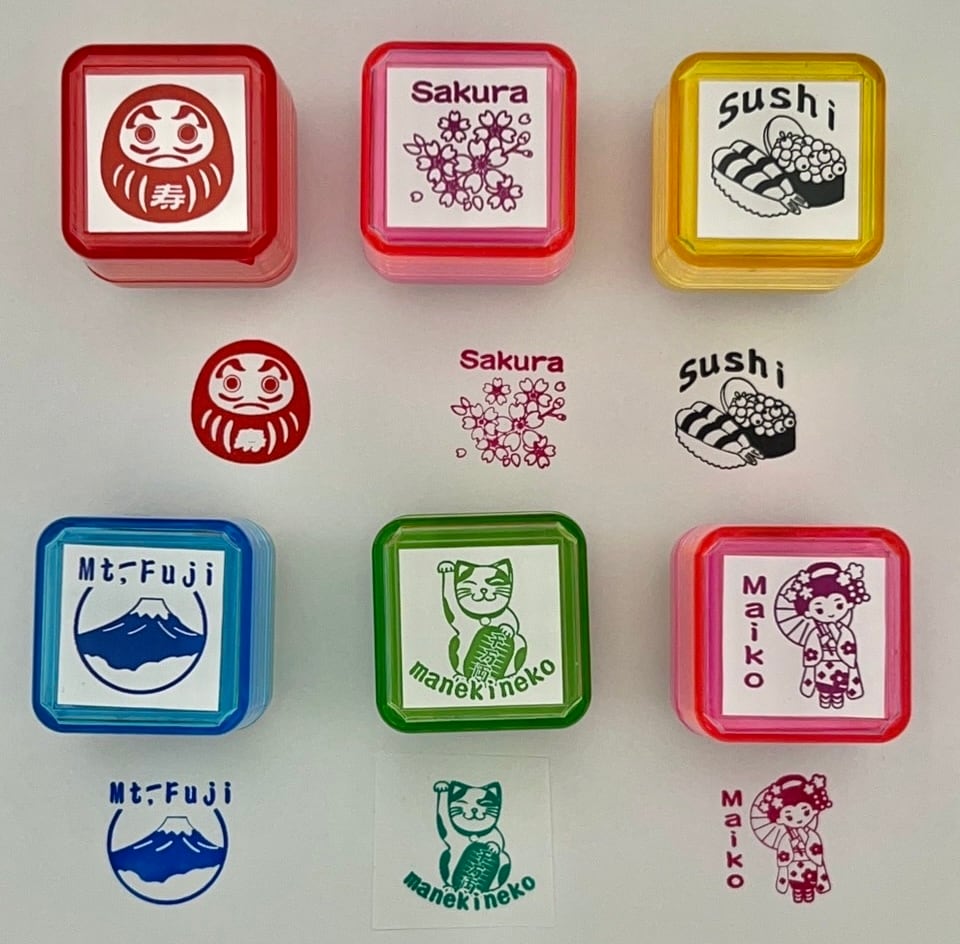 日本スタンプ japanese design Pre-inked Stamp | TANIKAWASHOP.COM