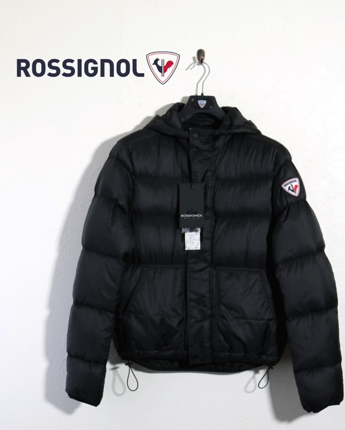 ROSSIGNOL ロシニョール フード付き ダウンジャケット ブラック ROSSIGNOL ロシニョール フード付き ダウンジャケット ブラック