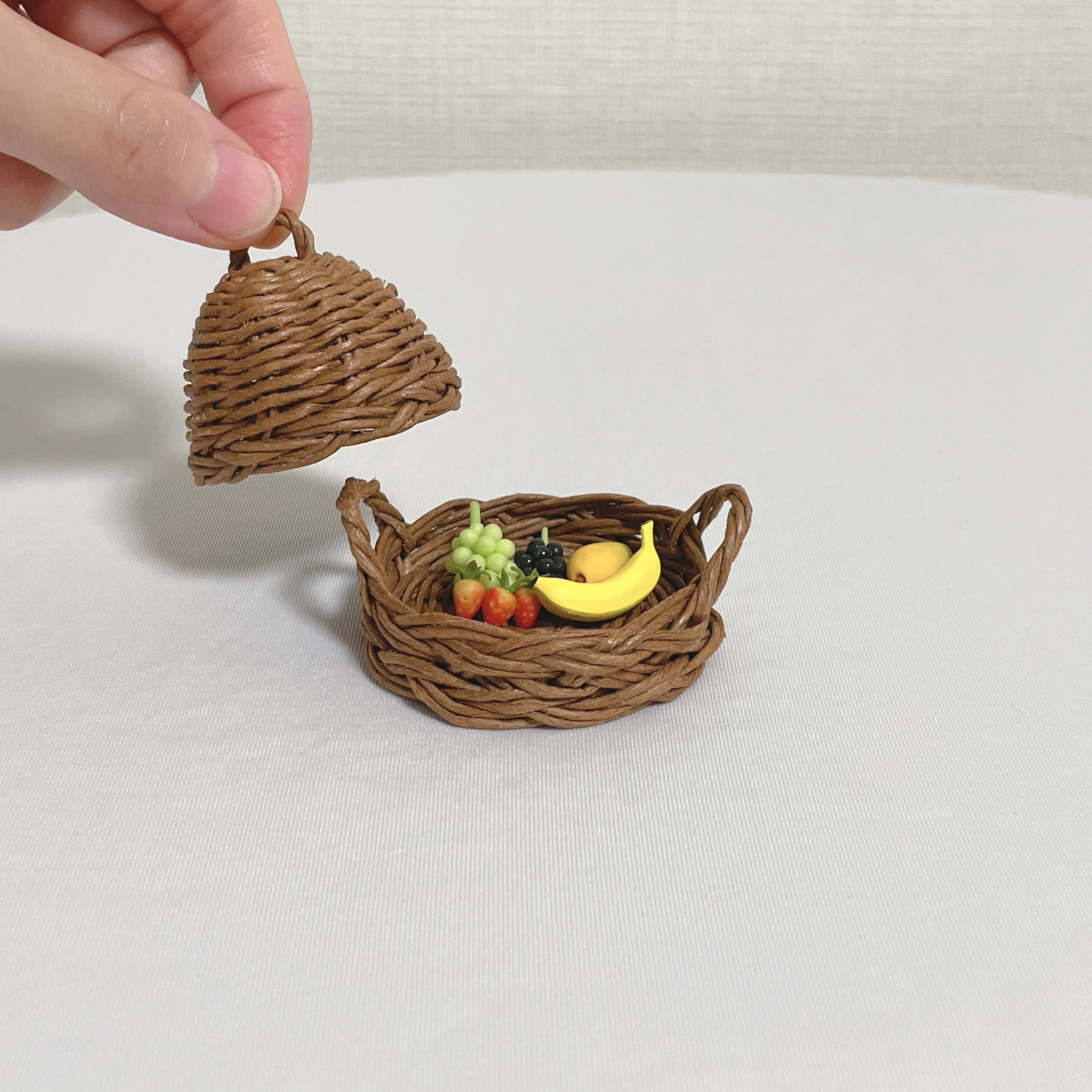 ミニチュア 持ち手付きトレー＆フードカバー / Miniature Tray & Food