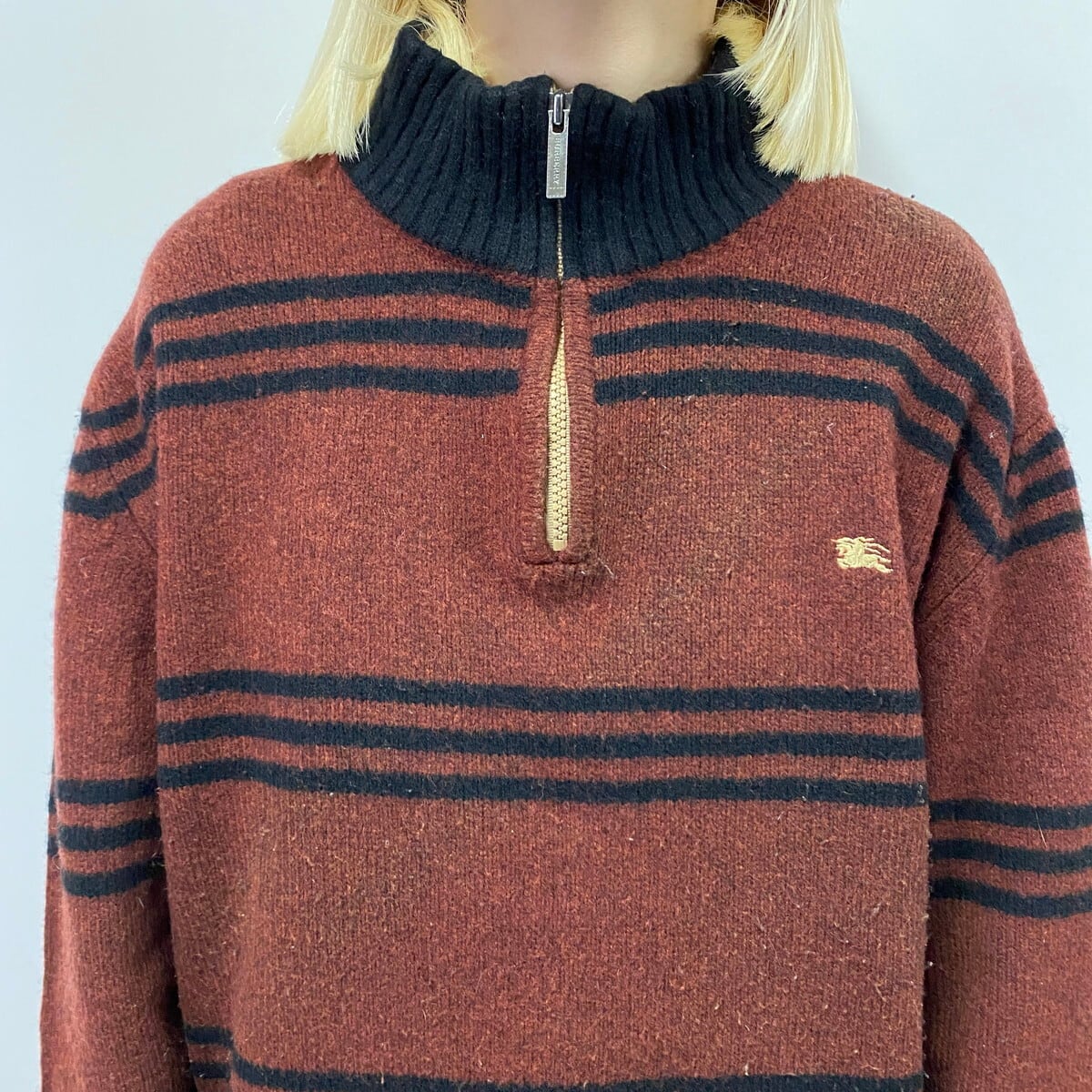 BURBERRY LONDON バーバリー ロンドン ハーフジップ ウール BURBERRY LONDON バーバリー ロンドン ハーフジップ ウール