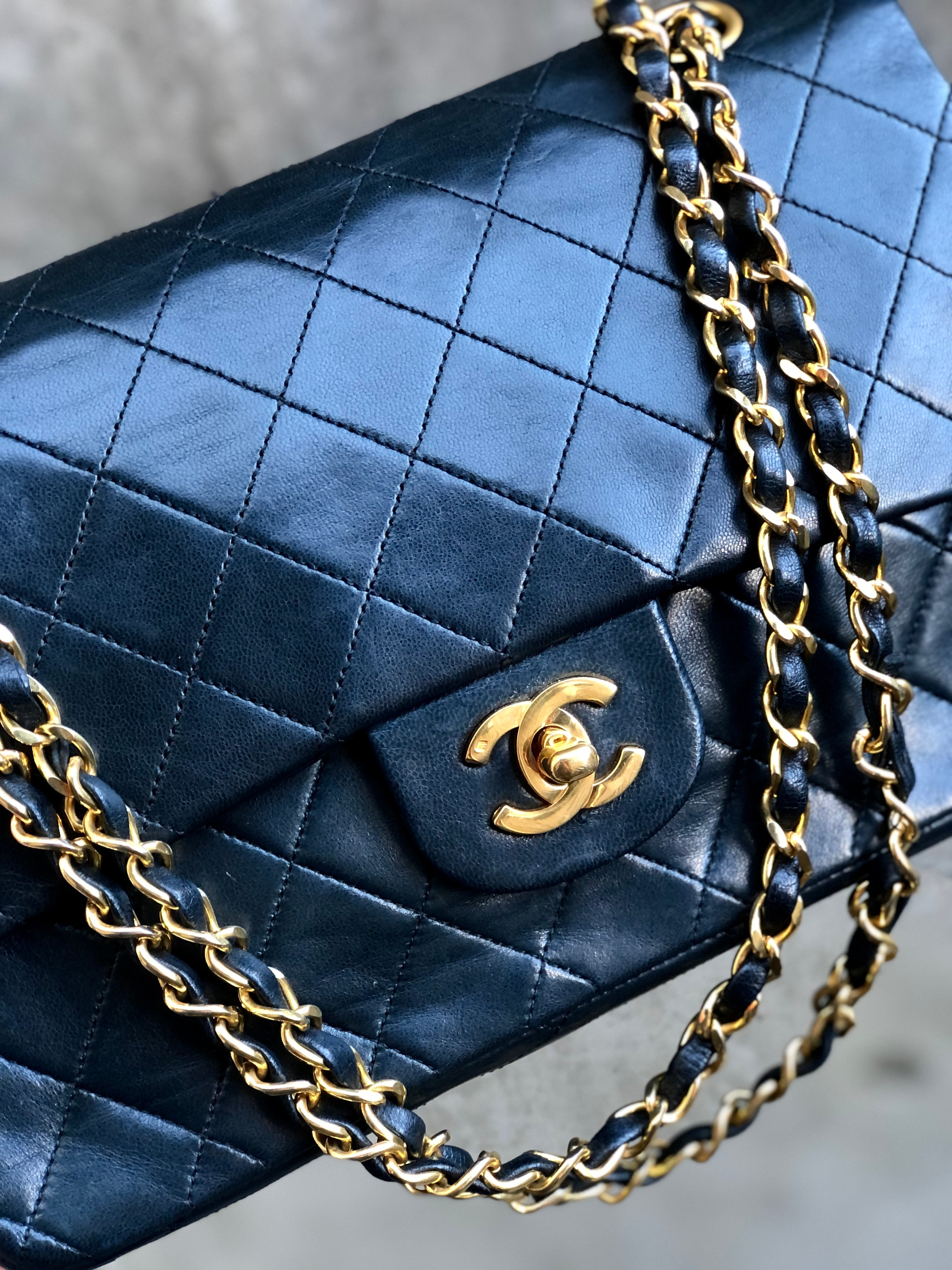 CHANEL シャネル マトラッセ ココ ターンロック ラムスキン ダブル ...