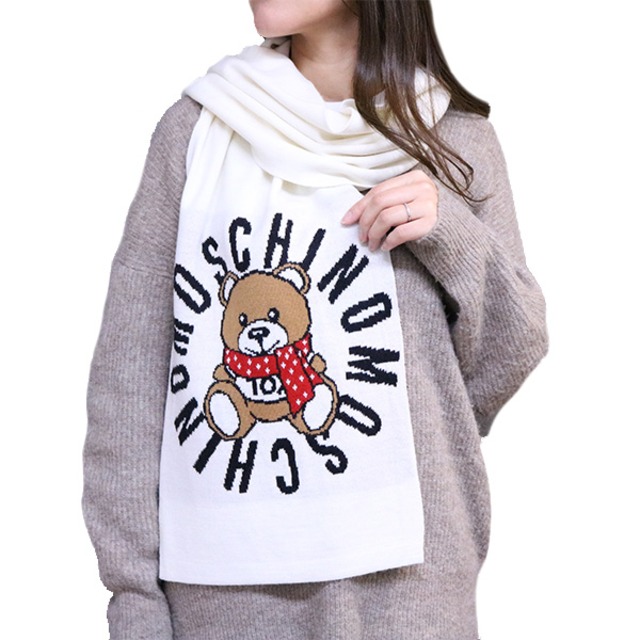 モスキーノ MOSCHINO マフラー レディース M2333 30673 002 アイボリー ホワイト