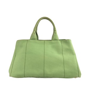 PRADA プラダ カナパ ハンドバッグ ライトグリーン ブランドロゴ 