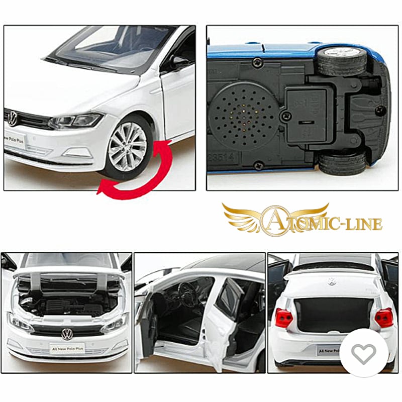 フォルクスワーゲン GOLF トゥーラン 1/32 ミニカー 全3色 ライト点灯