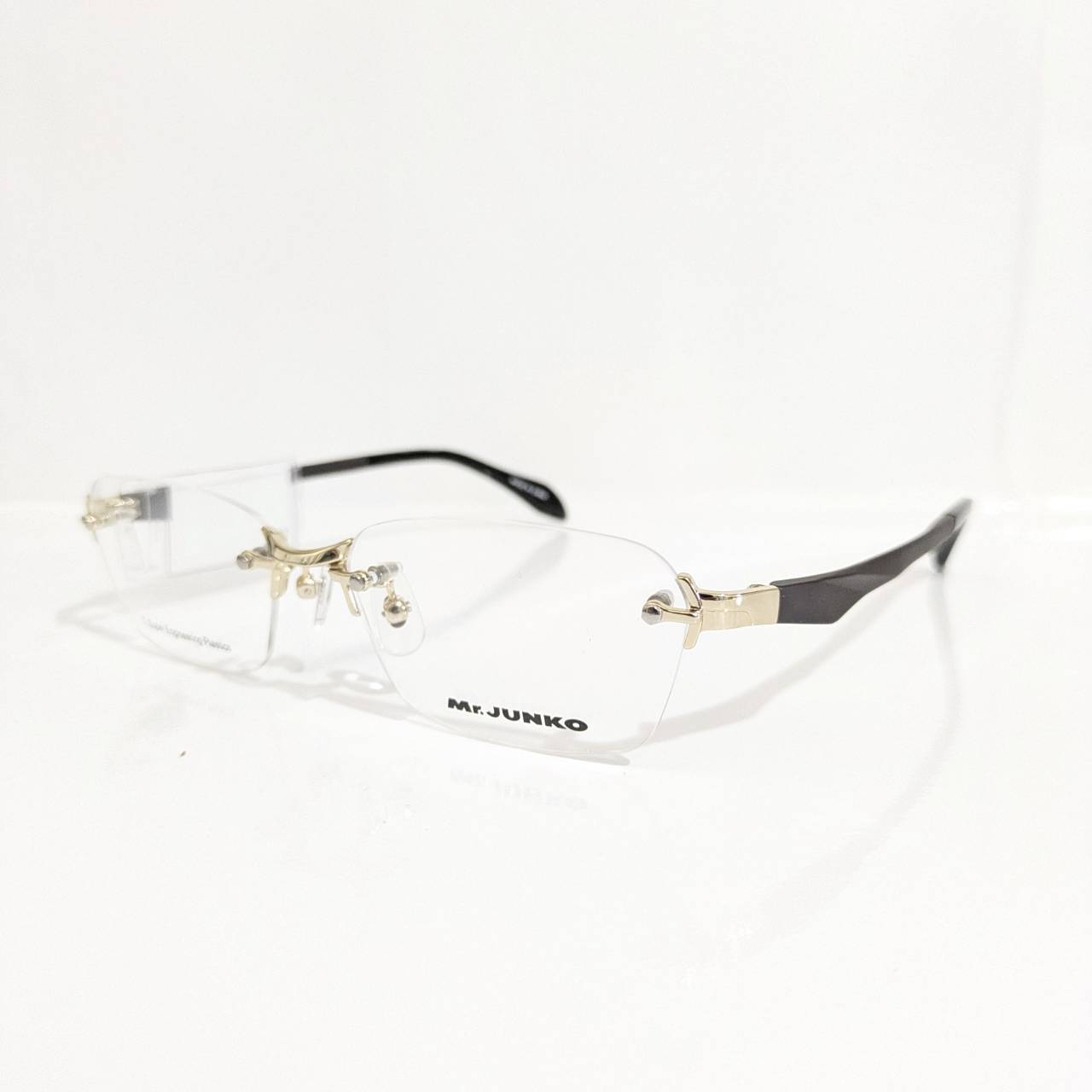 【Mr.JUNKO】スクエアツーポイントフレーム ゴールド