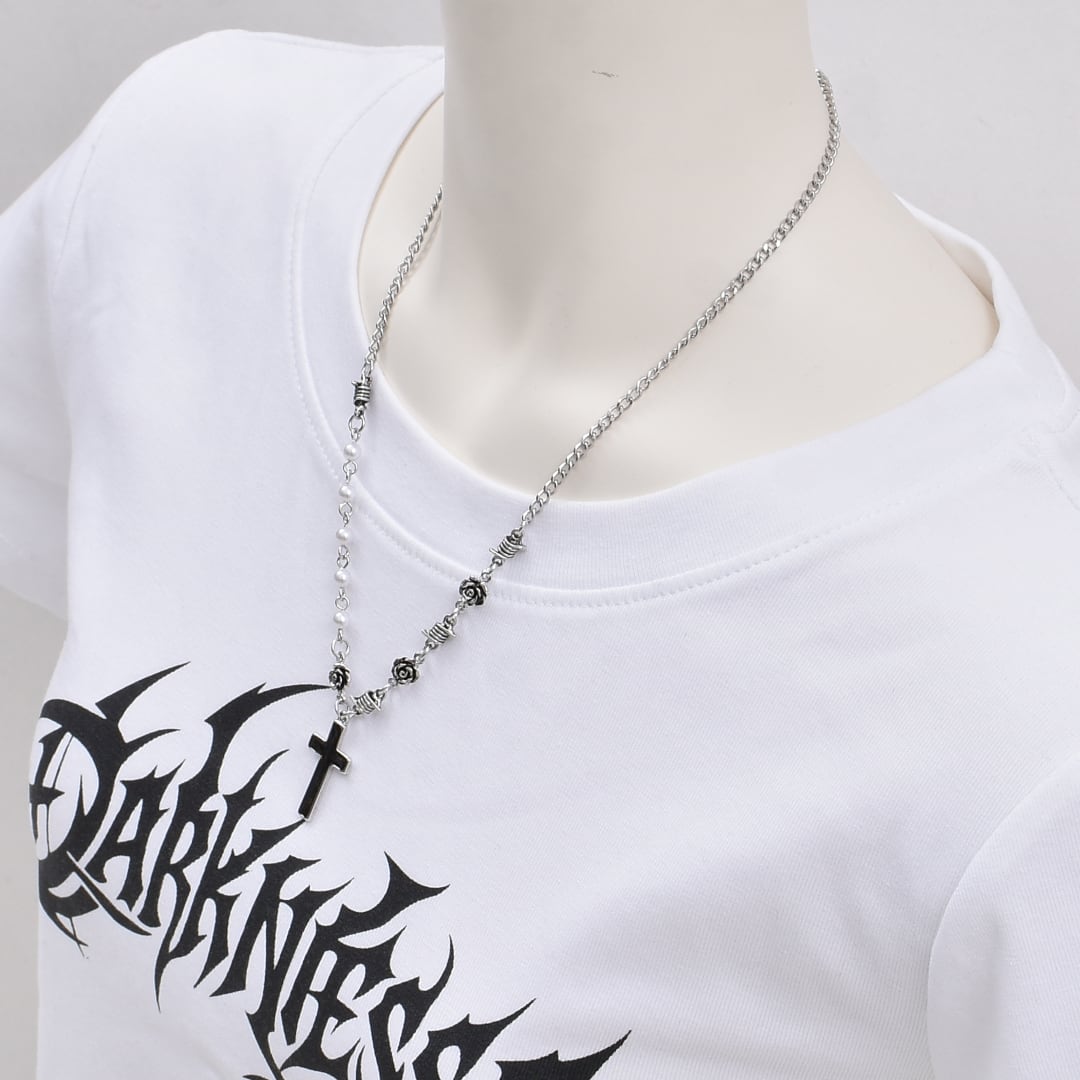 12/17新着】MIXローズクロスネックレス | VOLCAN&APHRODITE