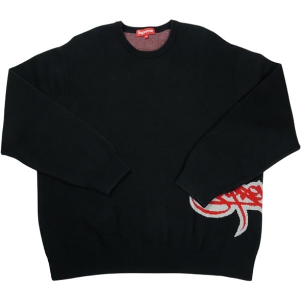 Supreme ニットセーター 黒 SUPREMEロゴ 【公式通販】