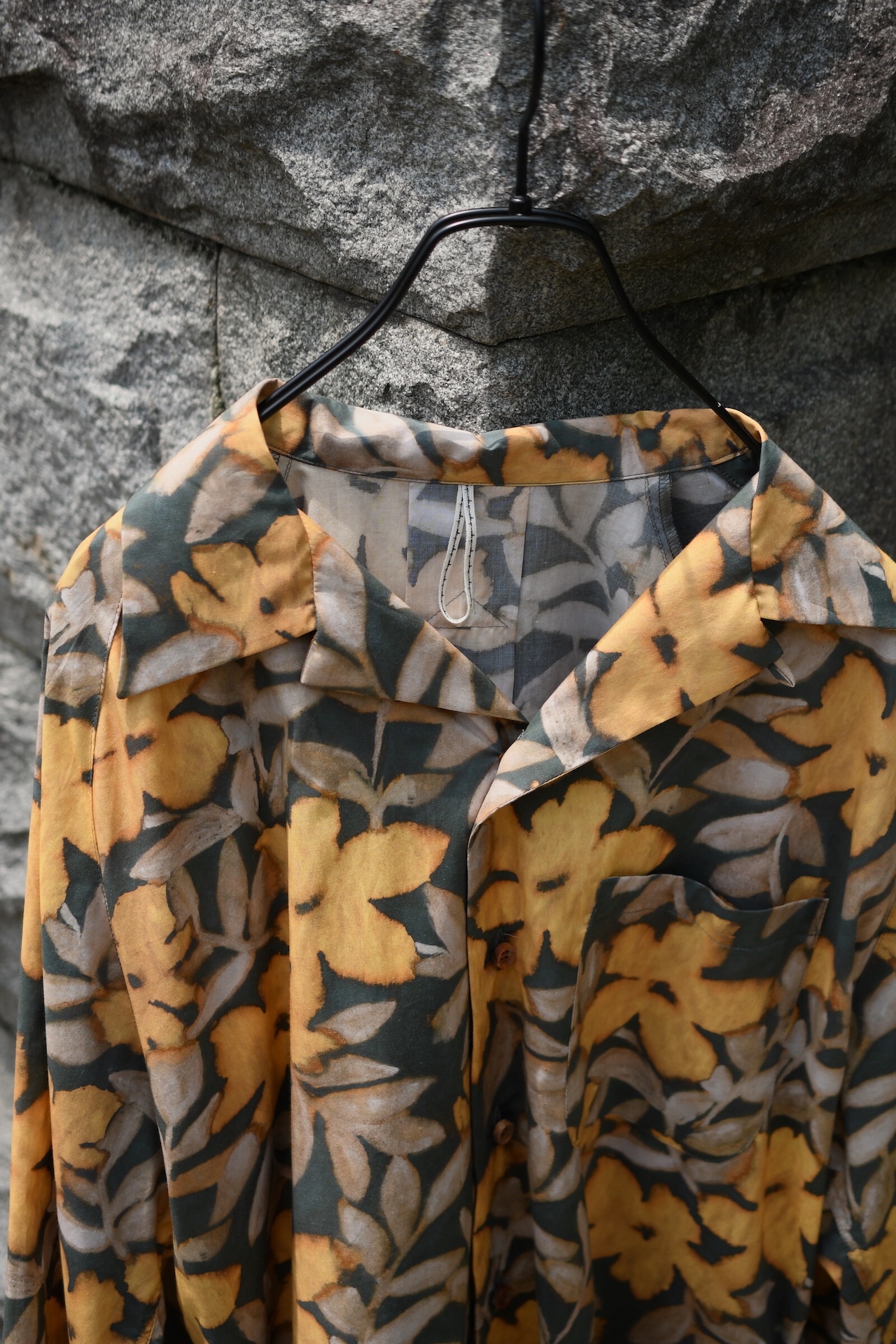 m's braque / RAGLAN-SLEEVE ALOHA SHIRT (Orange flower)