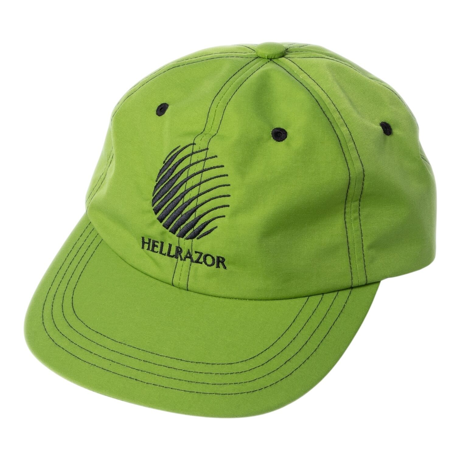 【HELLRAZOR】BIG LOGO NYLON 6PANEL CAP(LIME GREEN)〈国内送料無料〉