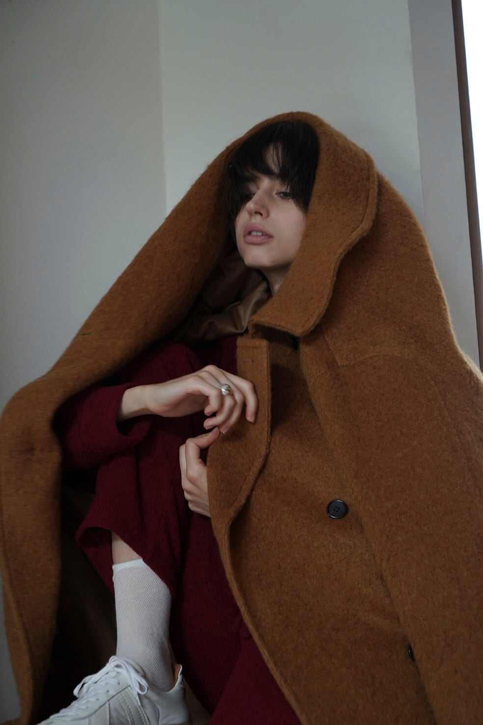 CLANE(クラネ) SHORT SHAGGY COCOON OVER COAT BEIGE | サウスオレンジ