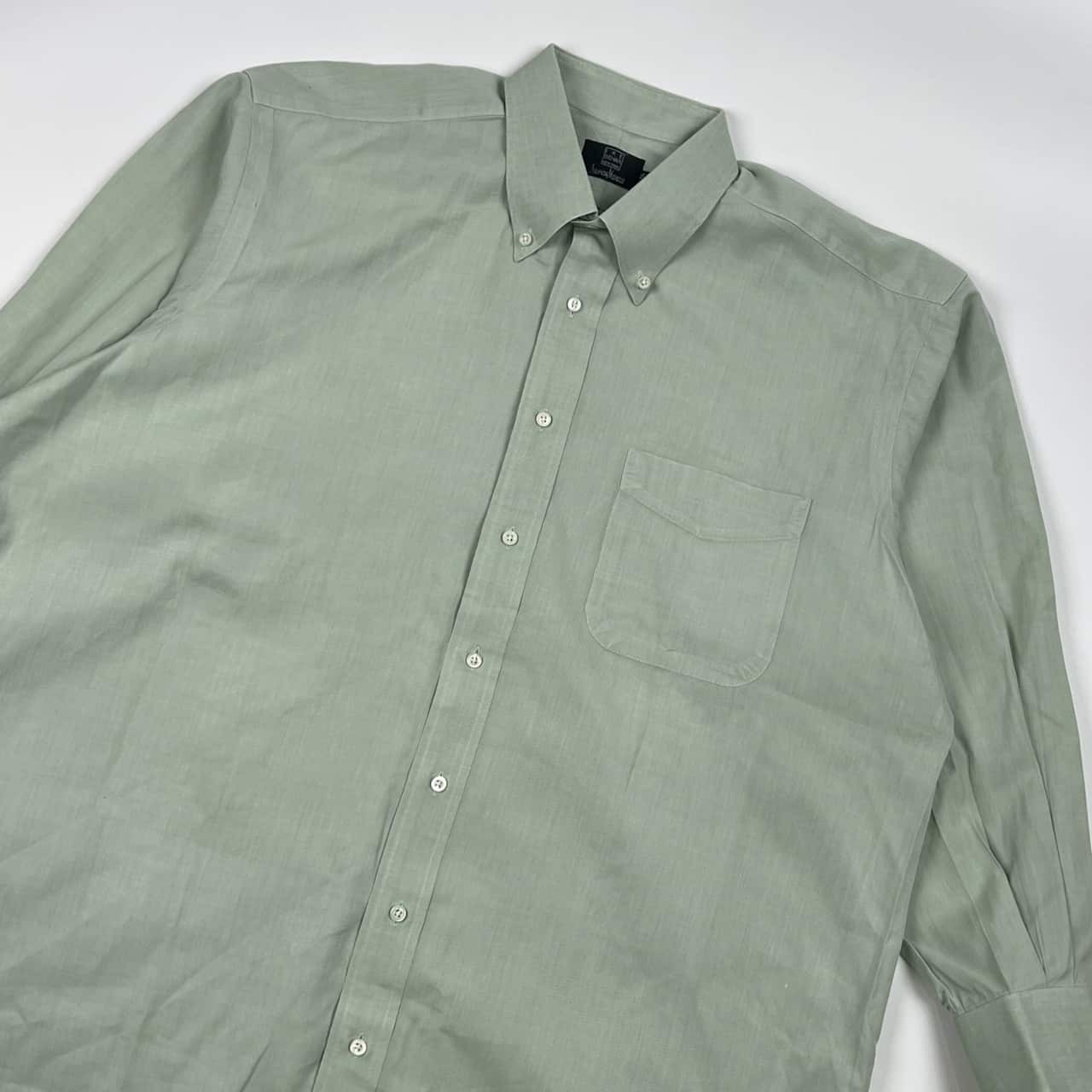 IKE BEHAR アイクベーハー BD ボタンダウン 長袖シャツ XL/グリーン系 メンズ