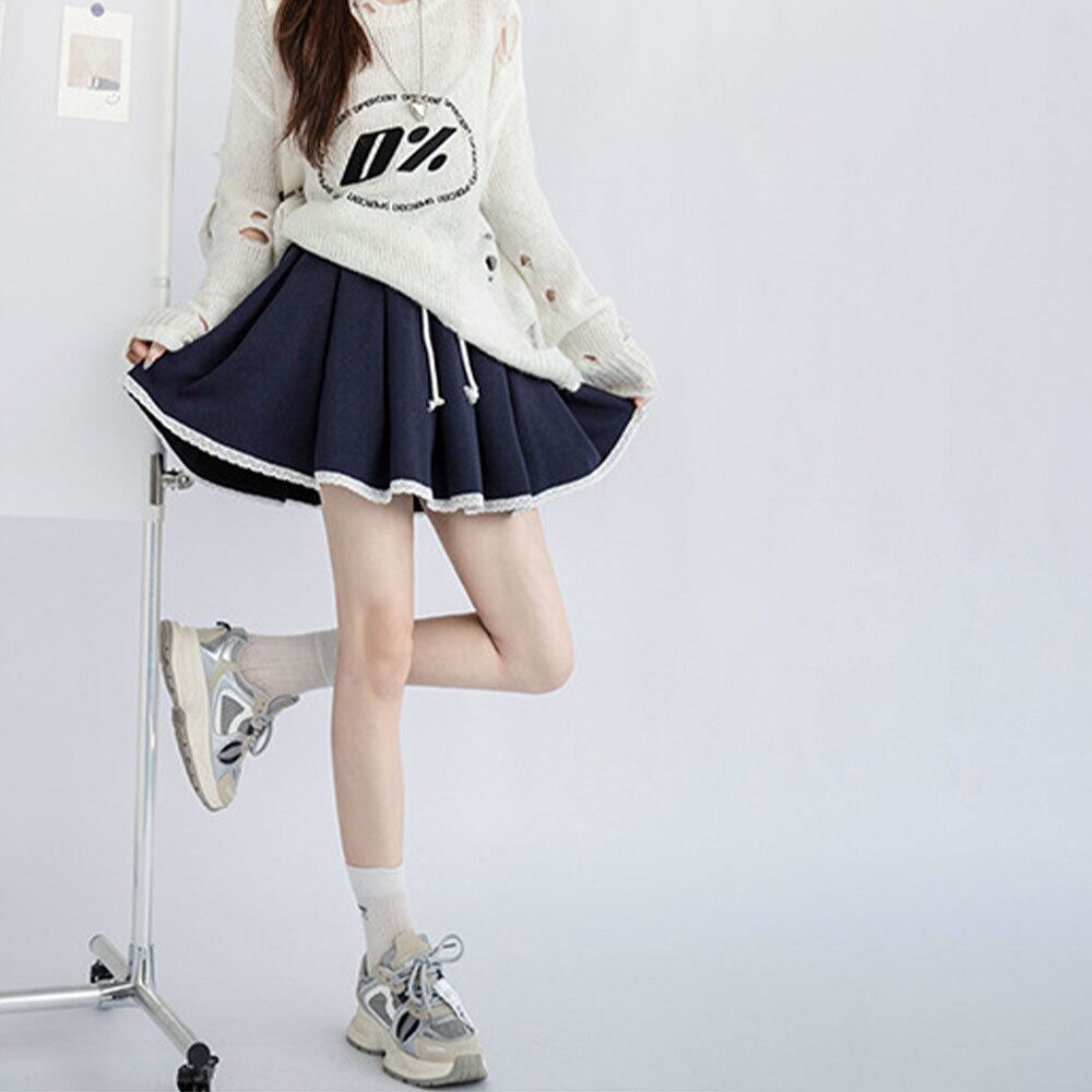 【送料無料】 スウェット プリーツ スカート レディース 春秋 韓国 ミニスカート 大人 かわいい きれいめ カジュアル おしゃれ ゆったり リラックス 大人可愛い 大人女子