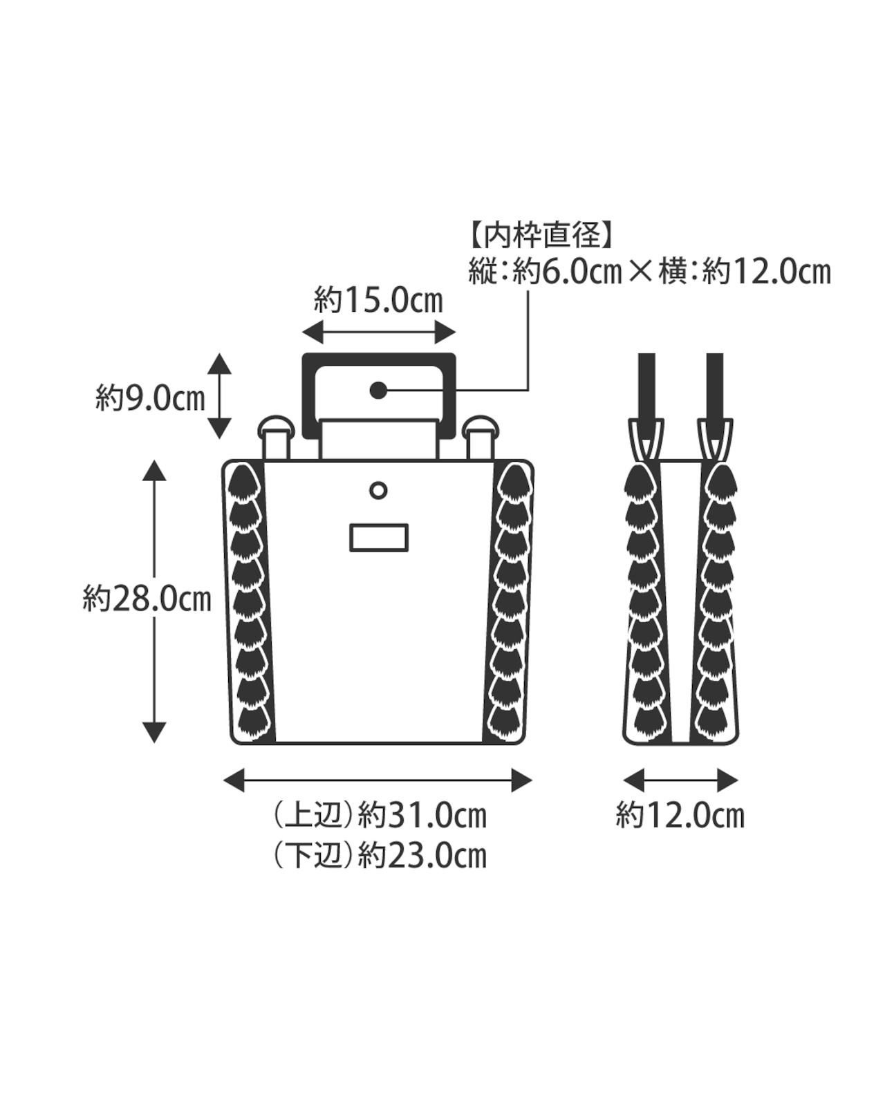 Vintage Tapestry Side Tassel Bag – Camel Scene