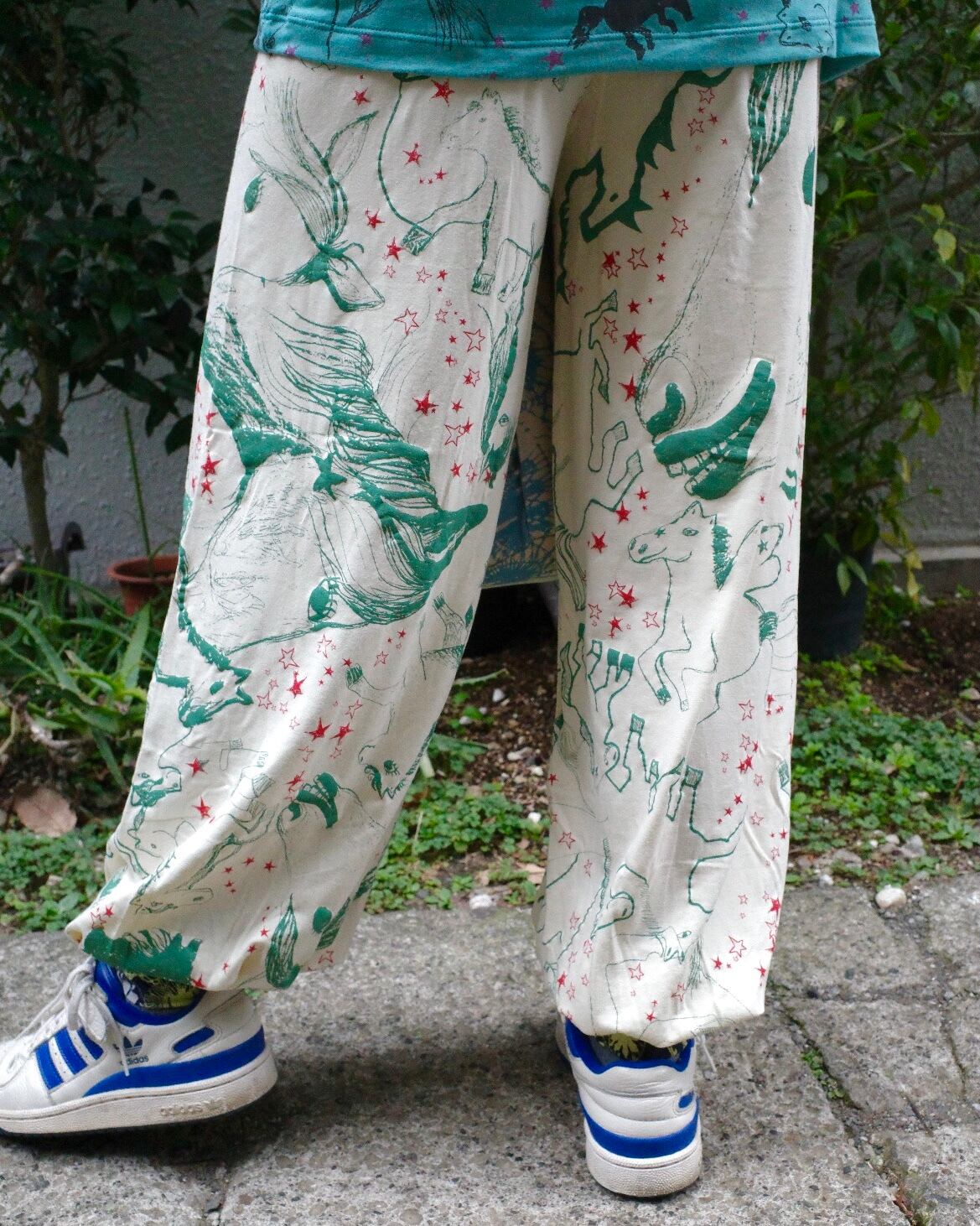 アラジンパンツ size S (オレンジ/つづきニャンドゥティ柄) | Juana de