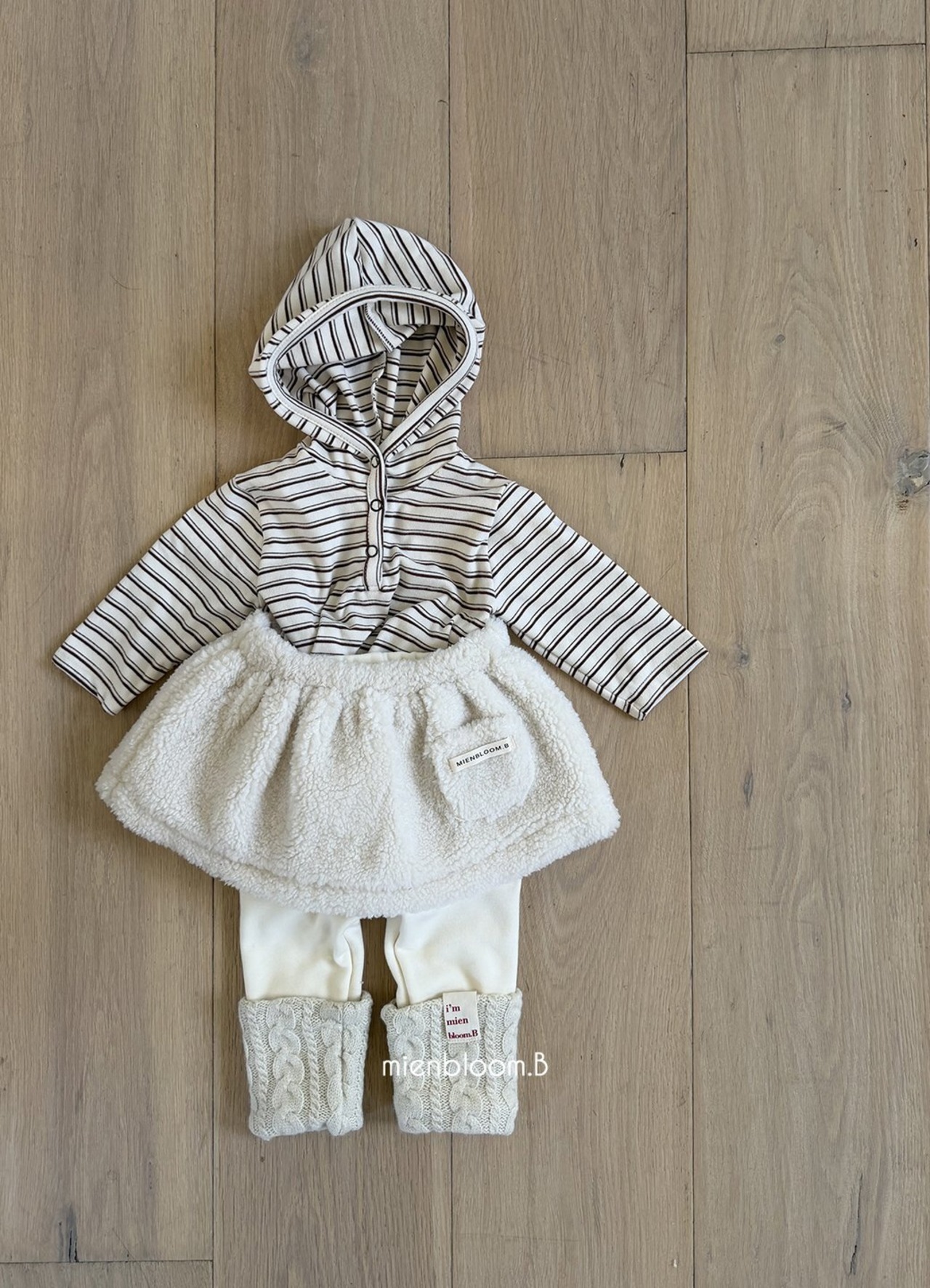 mien bloom B［取寄］bunny bear reversible skirt 26winter
