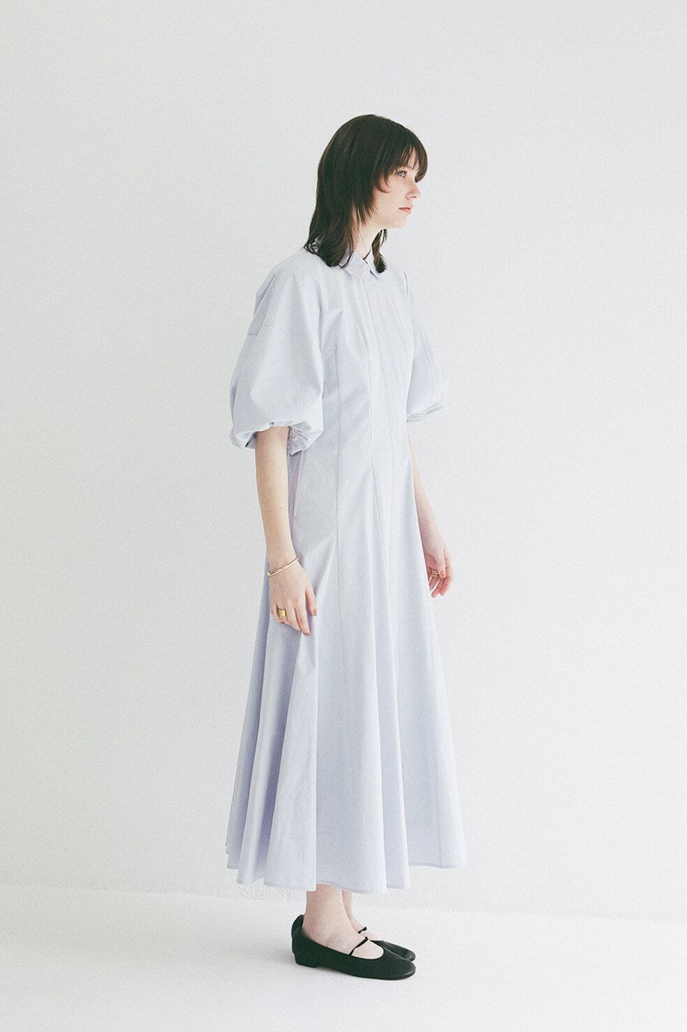 CLANE FORM SLEEVE PANEL LINE SHIRT ONEPIECE | FLICKA ASHIYA