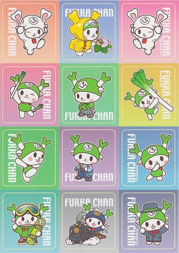 ☆Sふっかちゃん型抜きシール【カラフル・スクエア】 | ふっかちゃん