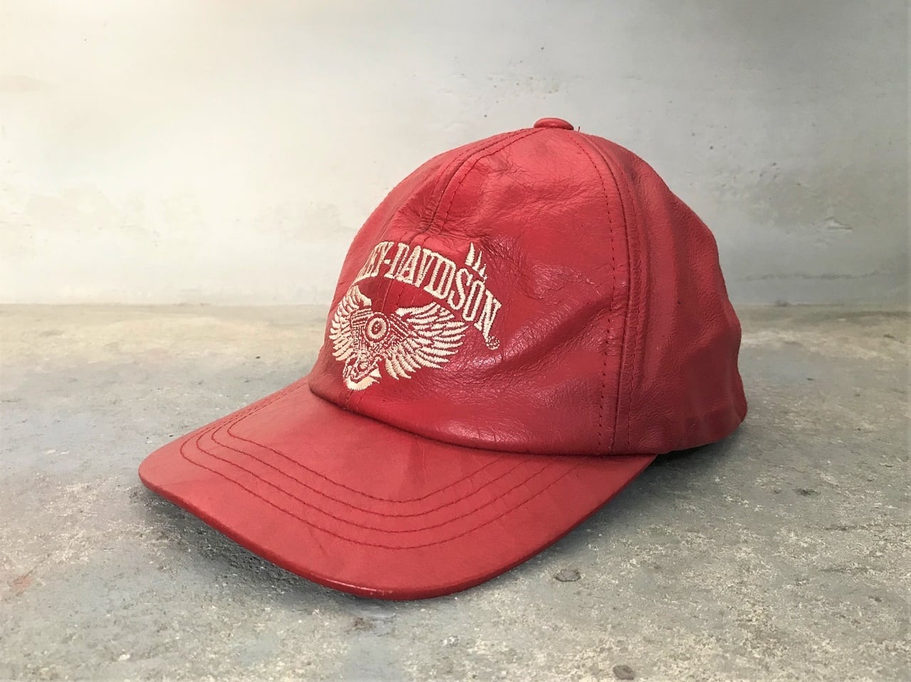 HARLEY-DAVIDSON leather cap