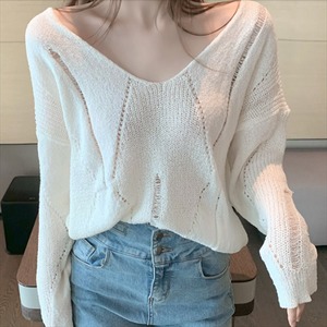 【送料無料】 ニットセーター 無地 長袖 カジュアル系 大人可愛い シンプルデザイン こなれ感 30代 40代 冬 レディースファッション 可愛い お出かけ 女子会 デイリーユース お茶会 お呼ばれ ホワイト ピンク