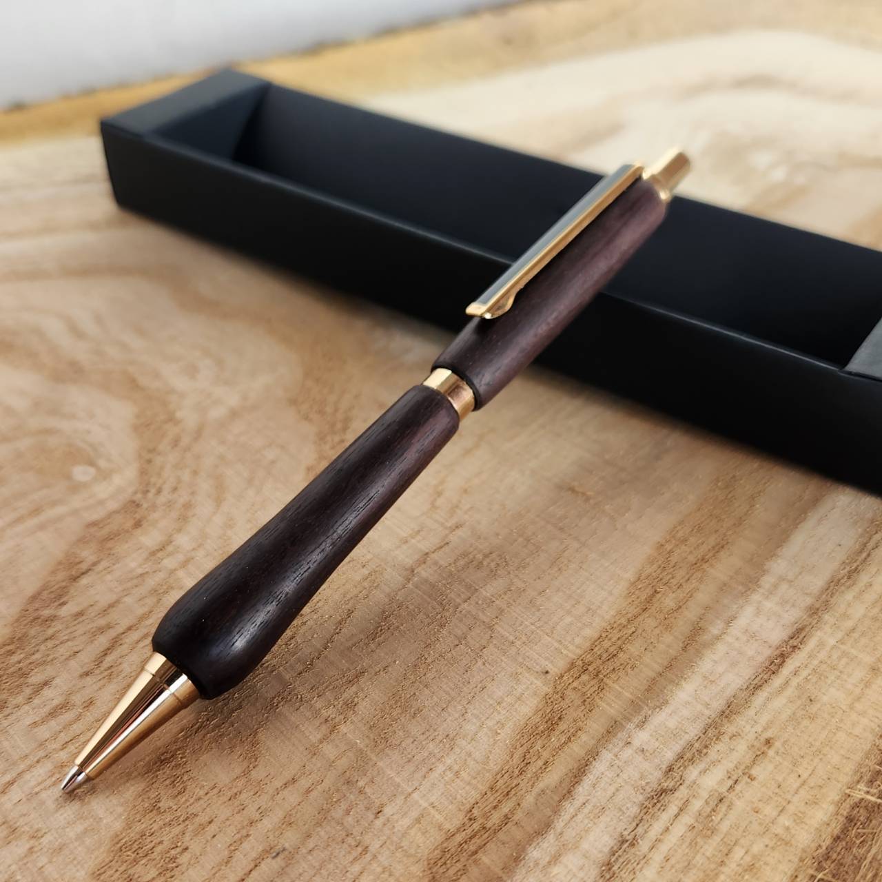 slim24シリーズ】縞黒檀（しまこくたん）の木軸ペン（シャープペンシル