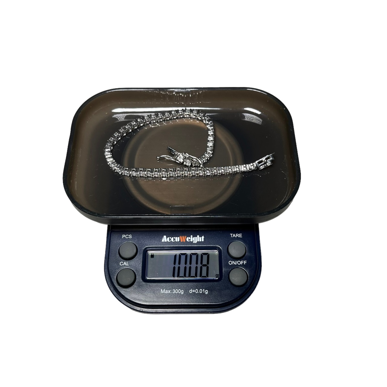 vintage silver bracelet set with rhinestone