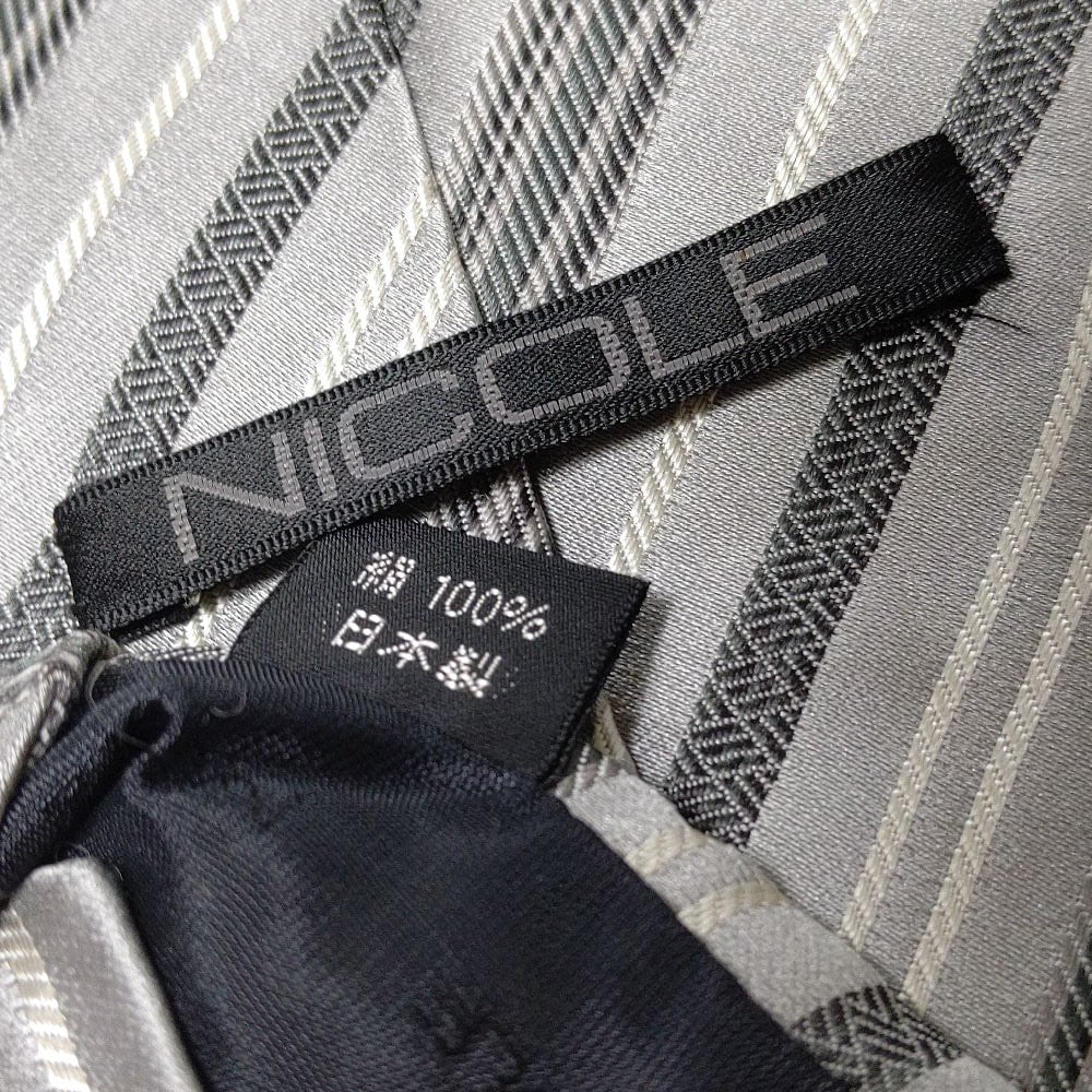 ニコル NICOLE 微光沢 ネクタイ 日本製 シルク100% 斜め ニコル NICOLE 微光沢 ネクタイ 日本製 シルク100% 斜め