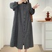 2色／チェック柄シャツワンピース ・12127