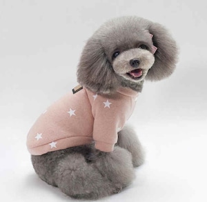 ドッグウェア　スタープリント　PARISウェア　ピンク　犬服