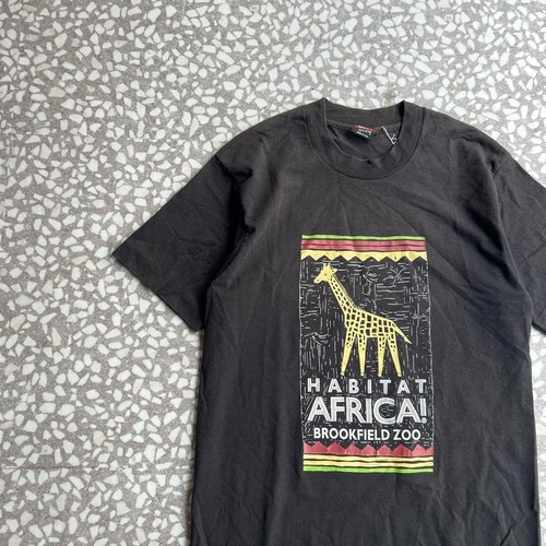 FRUIT BEST / usa製 AFRICA giraffe T-shirt size M