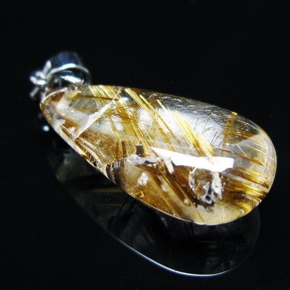 タイチンルチルクォーツ ペンダント ルチルクォーツ ペンダントトップ 一点物 メール便可 [M便 1/20] 112-13379