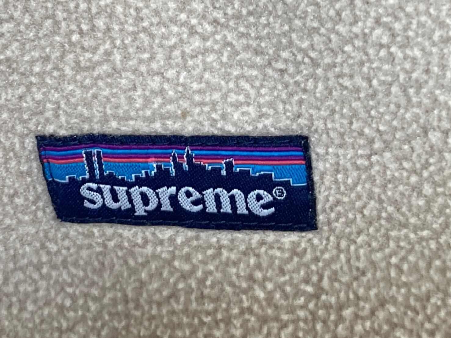 Supreme PATAGONIA LOGO FLEECE PULLOVER NATURAL XL 72651 | BRAND 