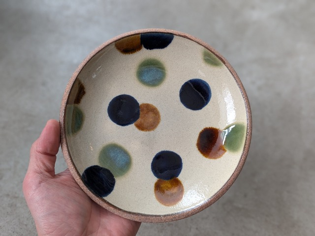 やちむん　ちゃんぷるー皿・小（18cm） ／ やちむんドット　|　一翠窯