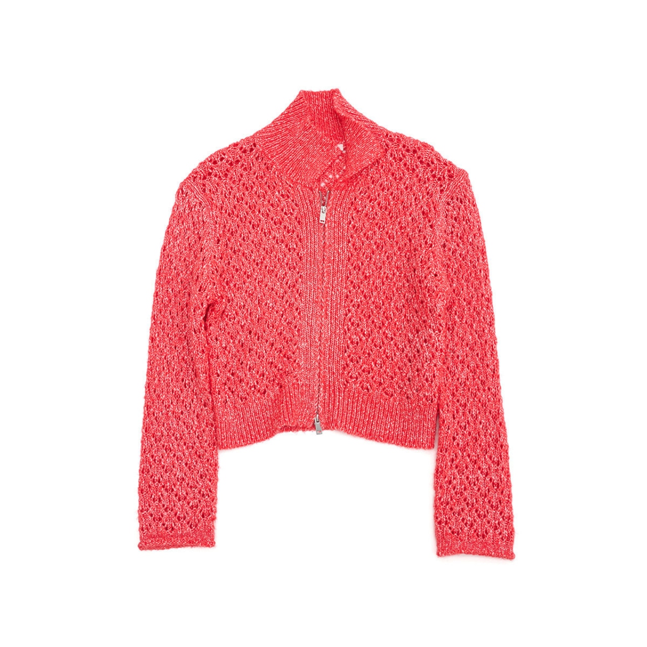 zip-up knit jacket 【3color】 T0757