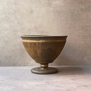 やちむん FUCLAY ゴブレット FUCLAY black 釉薬  沖縄県今帰仁の窯 やちむん グラス コップ  沖縄  【fuc-gob-7】