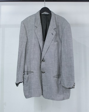 【Caka BLACK】“VERSUS” “VERSACE” Houndstooth Single Breasted Tailored Jacket