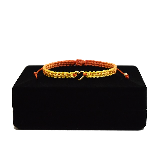 【無料ギフト包装/送料無料/限定】K18 Gold Baby Heart Bracelet / Anklet YellowOrange【品番 23S2003】