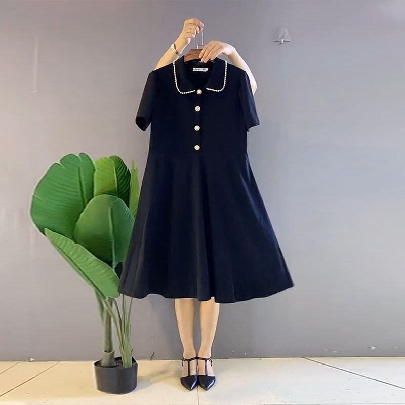 半袖スリーブルーズスタイルウェストドレス ショート ハーフスリーブ ミックスインファッション98137833219