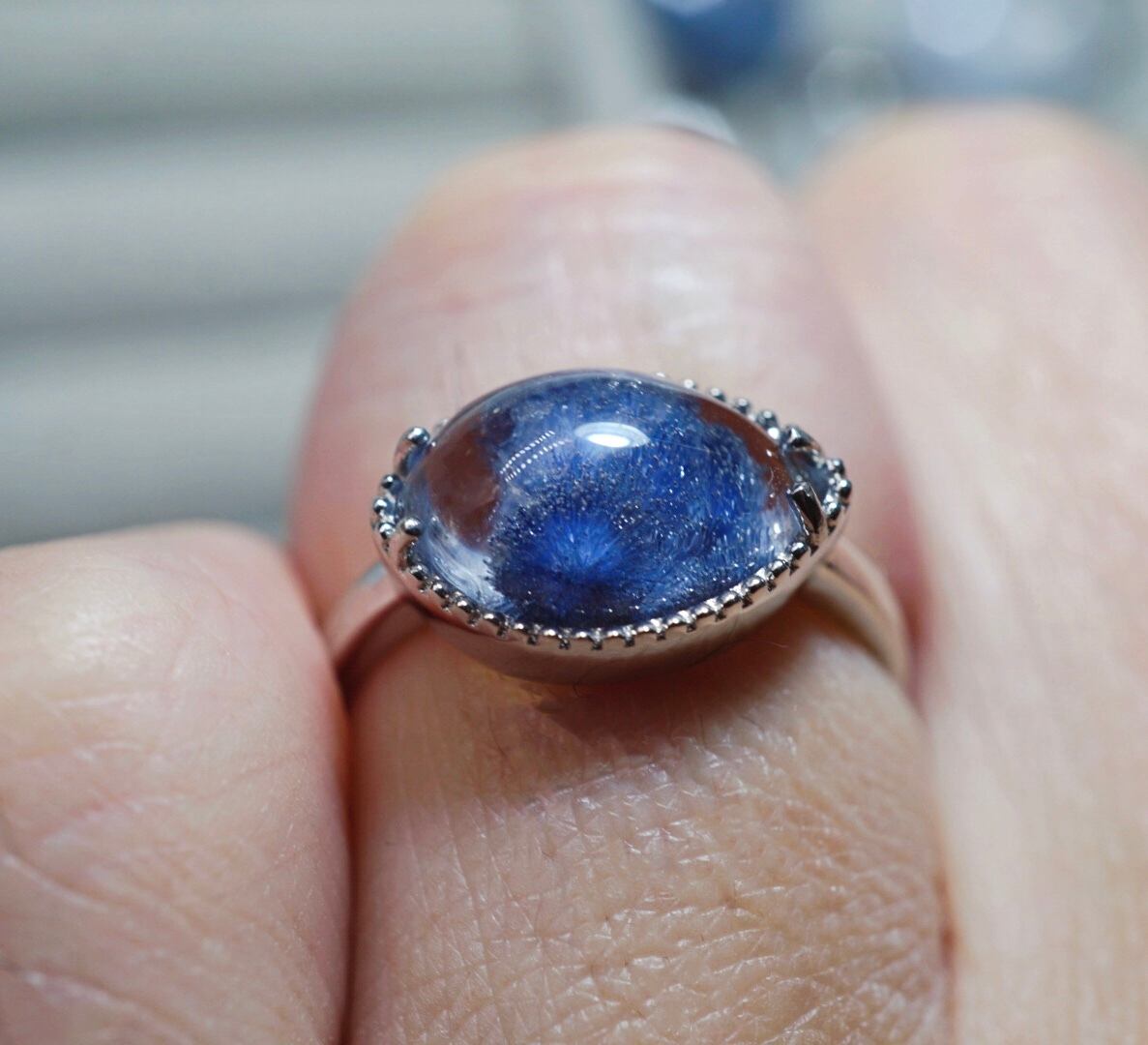 高品質 濃いブルー プラネタリウムデュモルチェライトインクォーツ