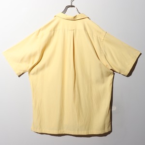 Deadstock L 完全無地 シルクコットン Caldwell 黄色 ポロラルフローレン 半袖開襟シャツ イエロー polo ralph lauren