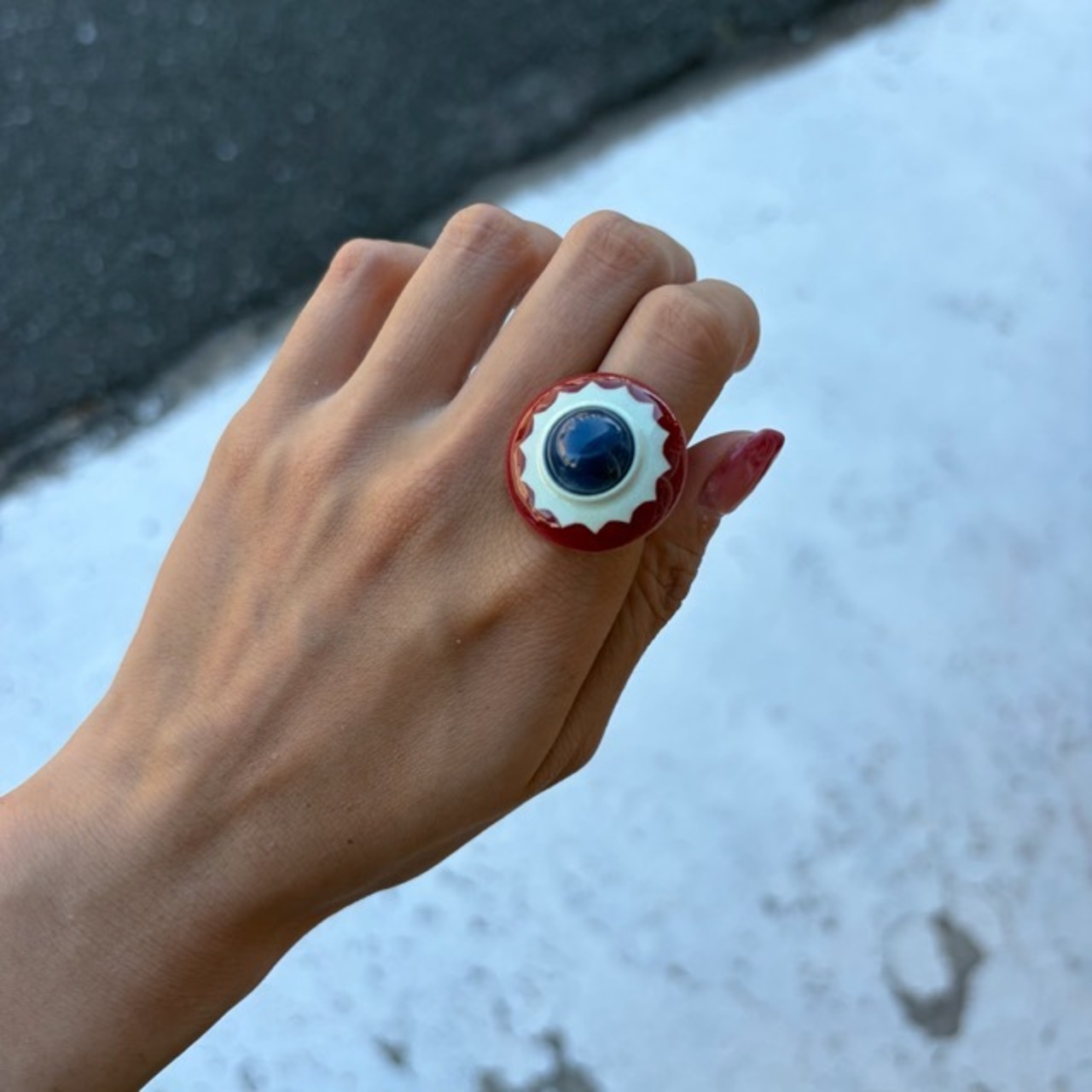 TOPANGA Jewelry  FOLK Art Ring Round　フォークアートリング　ラウンド　指輪　リング　フラワー　Ring　