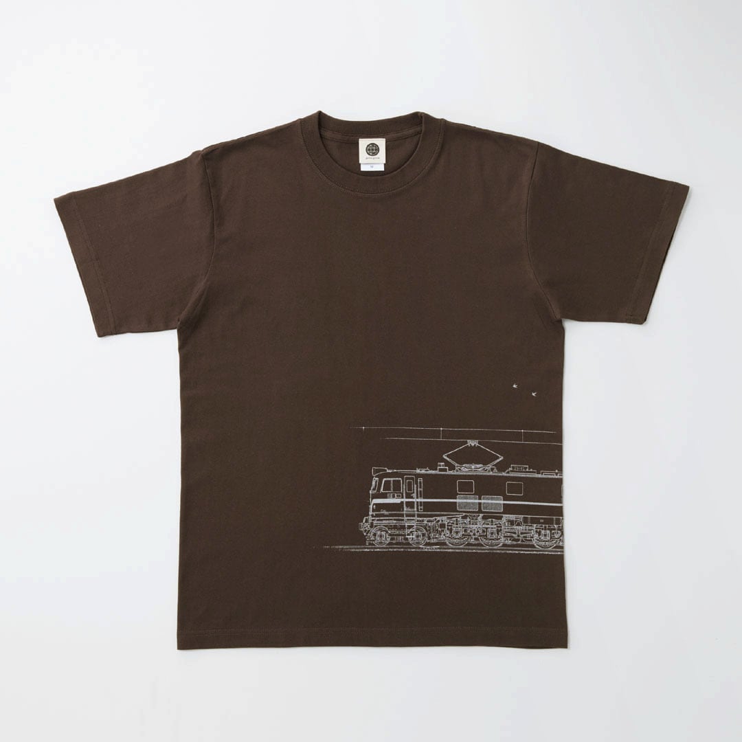 鉄道Tシャツ｜EF58-61 （ Dark Brown × Silver ） 鉄道グッズ 茶