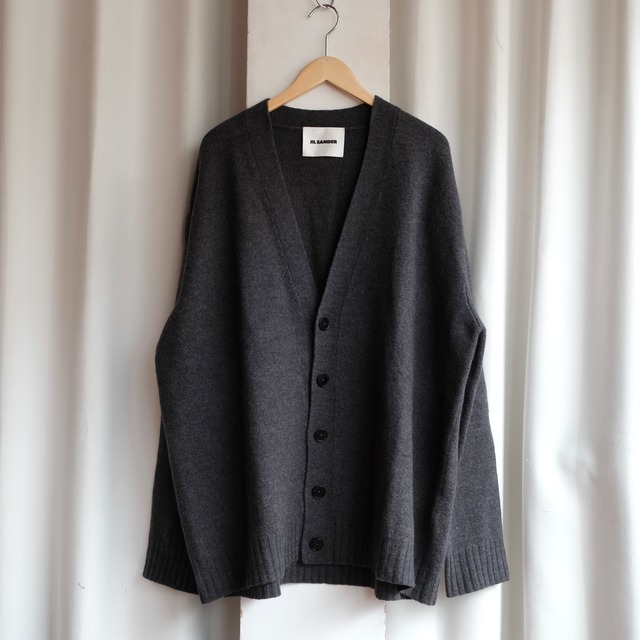 JIL SANDER 24AW BOILED WOOL OVER SIZE CARDIGAN