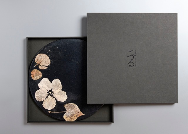 つづるガラスアート　ゆうなの花　SUMI 平丸大皿