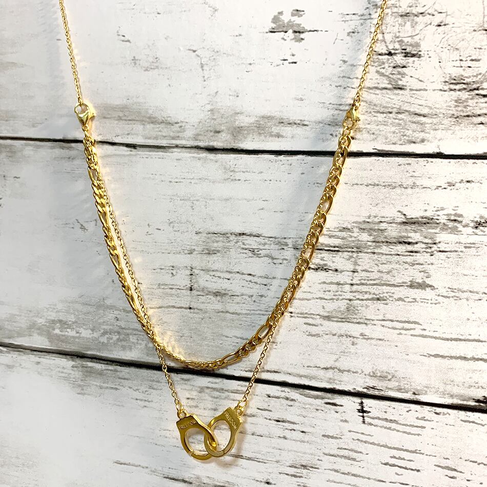 ゴールド ダブルチェーンネックレス blackdia ocean ネックレス ダブルチェーンネックレス レディース