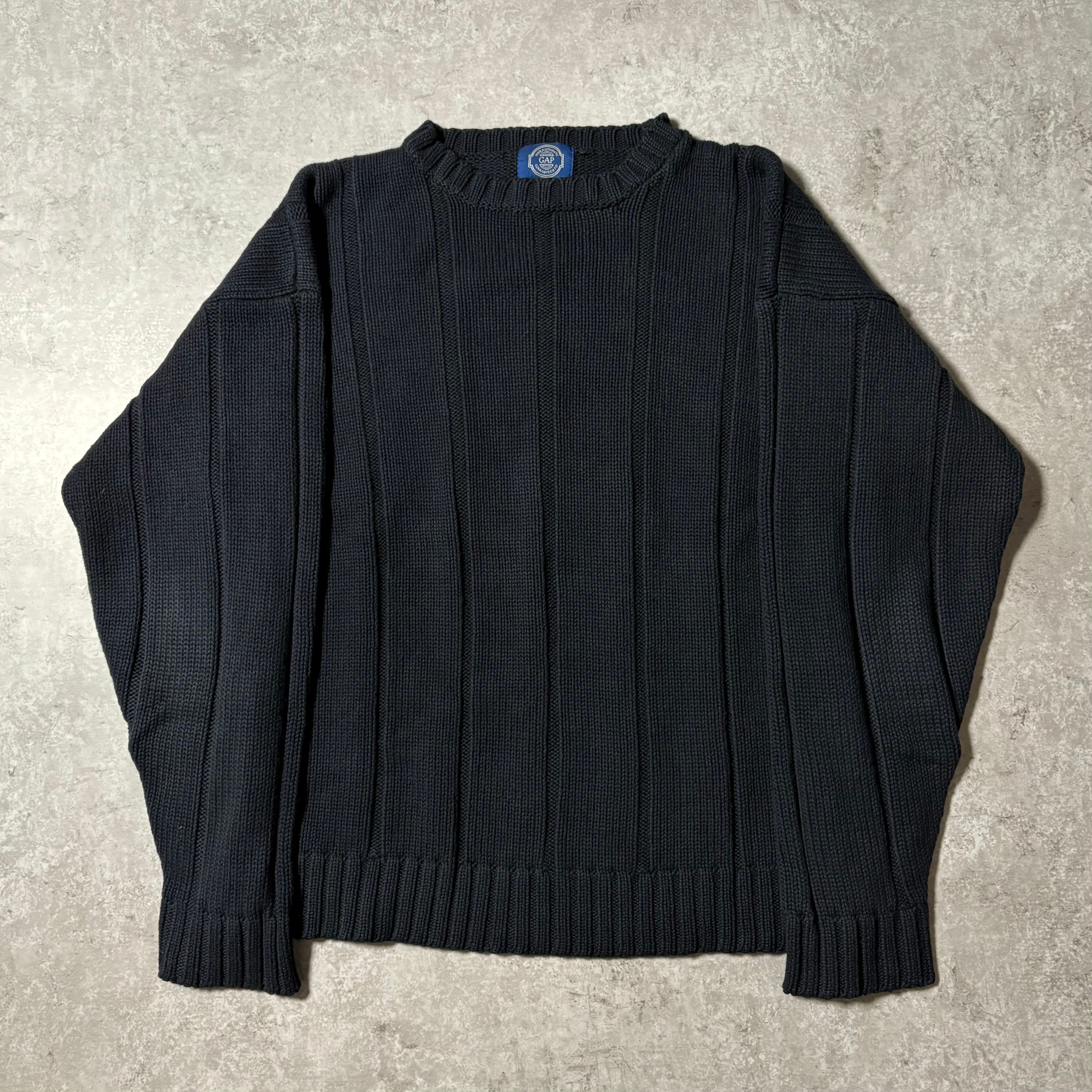 1980s "OLD GAP" Cotton Knit "Black"