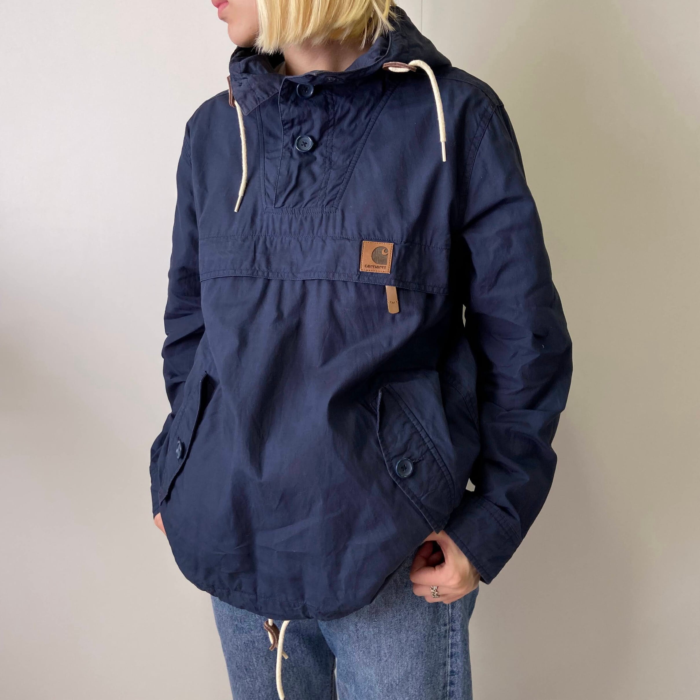 Carhartt カーハート HAYDEN JACKET コットンアノラックパーカー メンズL相当 古着 ネイビー 紺色【パーカー】 | cave  古着屋【公式】古着通販サイト